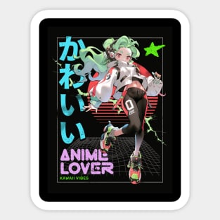 Dynamic Anime Vibes: A Journey of Color and Emotion Sticker